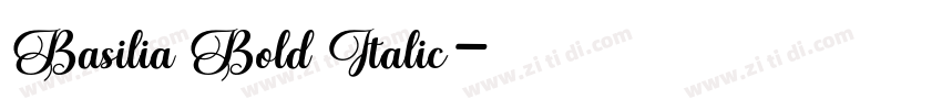 Basilia Bold Italic字体转换